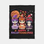 Halloween Thanksgiving Kerstfeest Happy HBedankt Fleece Deken (Voorkant)