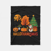 Halloween Thanksgiving Kerstfeest Happy HBedankt Fleece Deken (Voorkant)