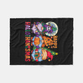 Halloween Thanksgiving Kerstfeest Happy HBedankt Fleece Deken (Voorkant (Horizontaal))