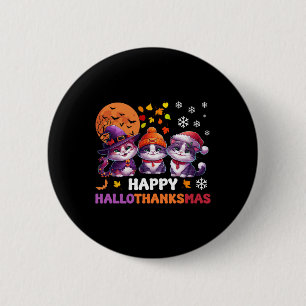 Halloween Thanksgiving Kerstfeest Happy HBedankt Ronde Button 5,7 Cm