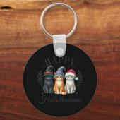 Halloween Thanksgiving Kerstfeest Happy HBedankt Sleutelhanger (Voorkant)