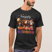 Halloween Thanksgiving Kerstfeest Happy HBedankt T-shirt (Voorkant)