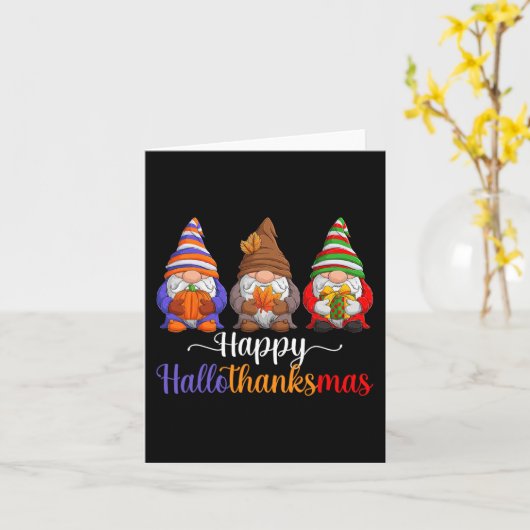 Halloween Thanksgiving KerstHappy Hallo Kaart (Gele Bloem)