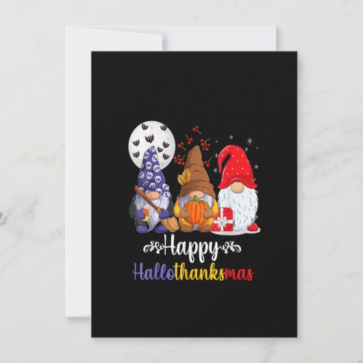 Halloween Thanksgiving KerstHappy Hallo Kaart (Voorkant)