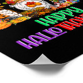 Halloween Thanksgiving KerstHappy Hallo Poster (Hoek)