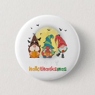 Halloween Thanksgiving KerstHappy Hallo Ronde Button 5,7 Cm