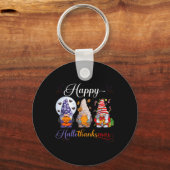 Halloween Thanksgiving KerstHappy Hallo Sleutelhanger (Voorkant)