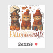 Halloween Thanksgiving KerstHappy Hallo Sticker (Vel)