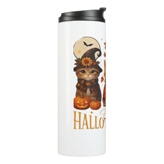 Halloween Thanksgiving KerstHappy Hallo Thermosbeker (Gedraaid links)