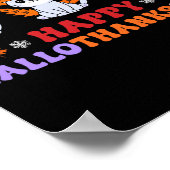Halloween Thanksgiving Kerstkatten Happy Hallot Poster (Hoek)