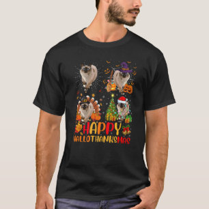 Halloween Thanksgiving Kerstmis Balinese Kat Hal T-shirt