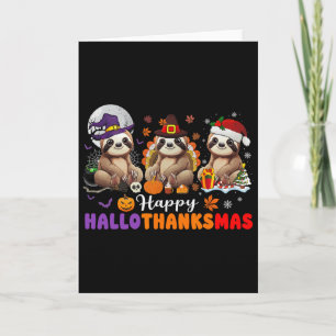 Halloween Thanksgiving Kerstmis Gelukkig Hallothan Kaart