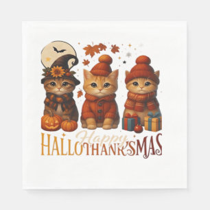 Halloween Thanksgiving Kerstmis Gelukkig HalloThan Servet