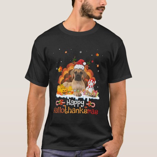 Halloween Thanksgiving Kerstmis Gr. T-shirt (Voorkant)