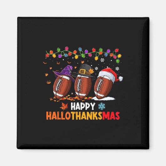 Halloween Thanksgiving Kerstmis Hantanksmas Fo Magneet (Voorkant)
