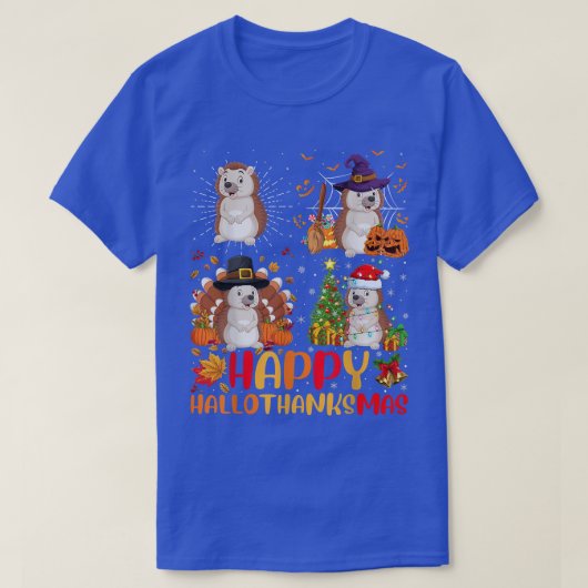 Halloween Thanksgiving Kerstmis Hedegel Hemontha T-shirt (Design voorkant)