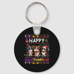 Halloween Thanksgiving Kerstmis Lelijke Papillon H Sleutelhanger