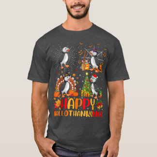Halloween Thanksgiving Kerstmis Puffin Bird Hallo T-shirt