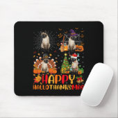 Halloween Thanksgiving Kerstmis Siamese Cat Hallo Muismat (Met muis)