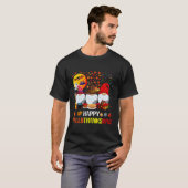 Halloween Thanksgiving Merry Happy Hallothanksmas T-shirt (Voorkant volledig)