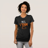 Halloween Thanksgiving paar matching Ja Ik Yam T-shirt (Voorkant volledig)