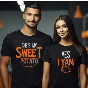 Halloween Thanksgiving paar matching Ja Ik Yam T-shirt
