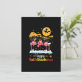 Halloween Thanksgiving Xmas Happy Hallo Thanksmas Kaart (Staand voorkant)