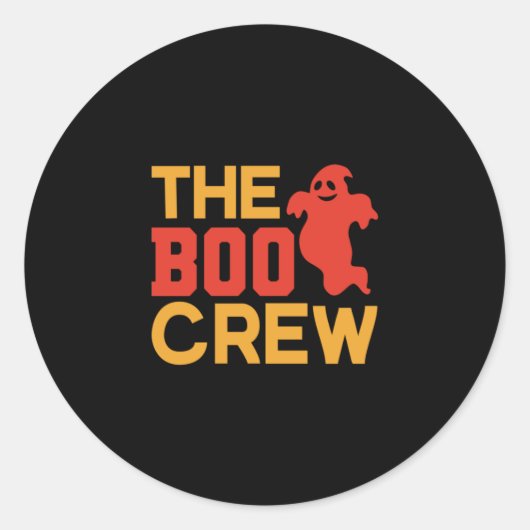 Halloween The Boo Crew Ronde Sticker (Voorkant)
