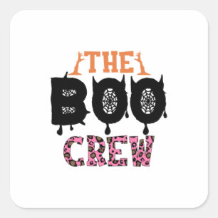 Halloween The Boo Crews Vierkante Sticker