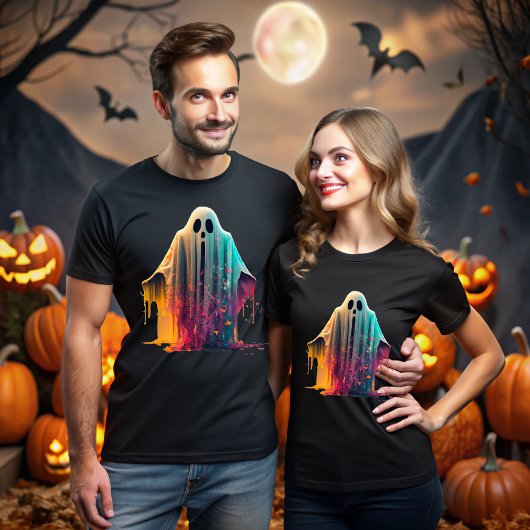 Halloween, the colors of mystery overflow t-shirt