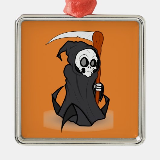 Halloween the Grim Reaper Metalen Ornament (Voorkant)
