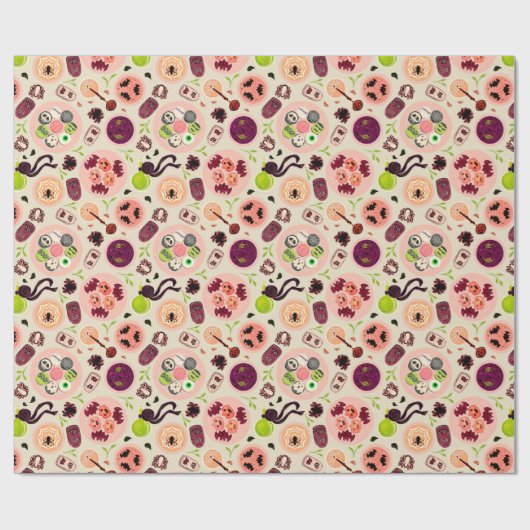 Halloween theefeest inpakpapier (Vlak)