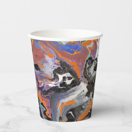 Halloween thema Abstracte kunst Papieren Bekers (Voorkant)