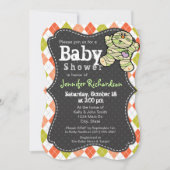 Halloween thema Argyle Baby shower Uitnodiging (Voorkant)