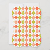 Halloween thema Argyle Baby shower Uitnodiging (Achterkant)