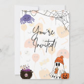 Halloween thema baby shower uitnodiging (Achterkant)