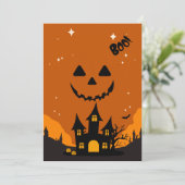 Halloween Thema Baby Shower Uitnodiging (Staand voorkant)