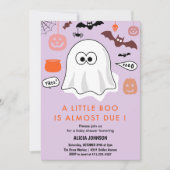 Halloween-thema Baby shower uitnodiging kleine boe (Voorkant)