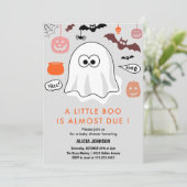 Halloween-thema Baby shower uitnodiging Leuk (Staand voorkant)