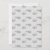 Halloween-thema Baby shower uitnodiging Leuk (Achterkant)