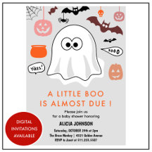 Halloween-thema Baby shower uitnodiging Leuk