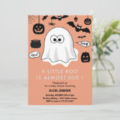 Halloween-thema Baby shower uitnodiging oktober (Staand voorkant)