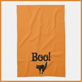 Halloween Thema Boo Keukenhanddoek