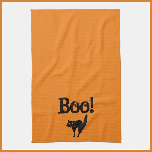 Halloween Thema Boo Keukenhanddoek
