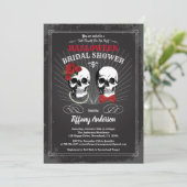 Halloween-thema-bridale doucheuitnodiging kaart (Staand voorkant)