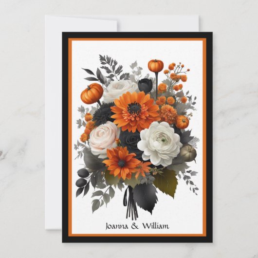 Halloween thema bruiloft met foto Bewaar de datum Save The Date (Achterkant)