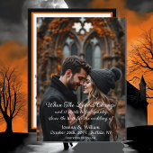 Halloween thema bruiloft met foto Bewaar de datum Save The Date