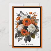 Halloween-thema bruiloft met foto Save The Date (Achterkant)