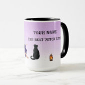 Halloween Thema De beste heks ooit Naam meisje Mok (Voorkant rechts)