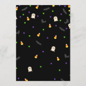 Halloween thema die mama kent beste douche spel programmakaart (Achterkant)